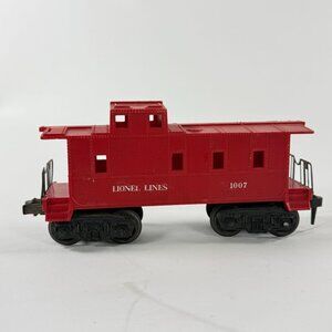 Vintage Lionel Lines Red Caboose No. 1007 O Scale Model Train Car